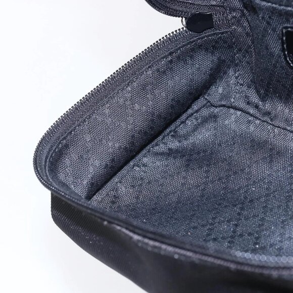 GUCCI Bamboo Vanity Hand Bag Nylon Black Silver Auth - Picture 13 of 16